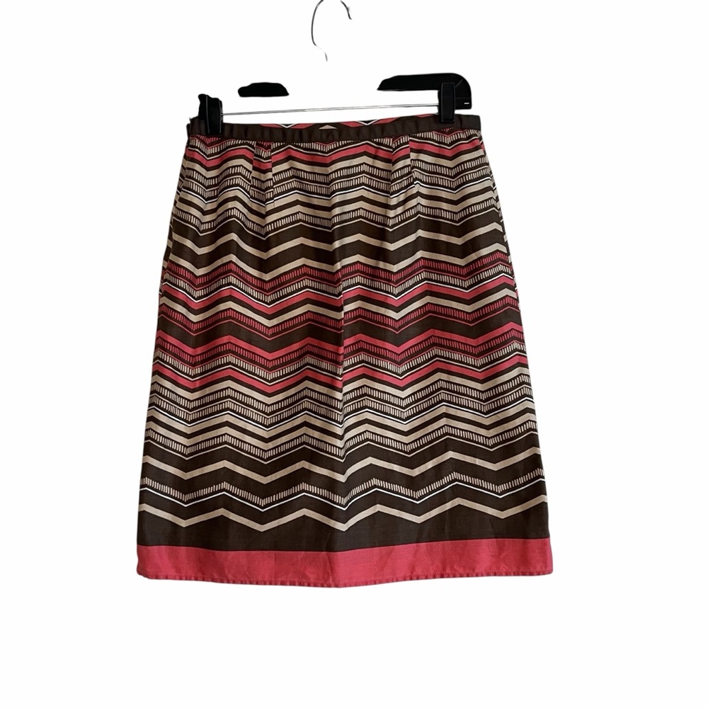 2/$30 LOFT A-Line Skirt with Chevron Pattern - Pink and Brown